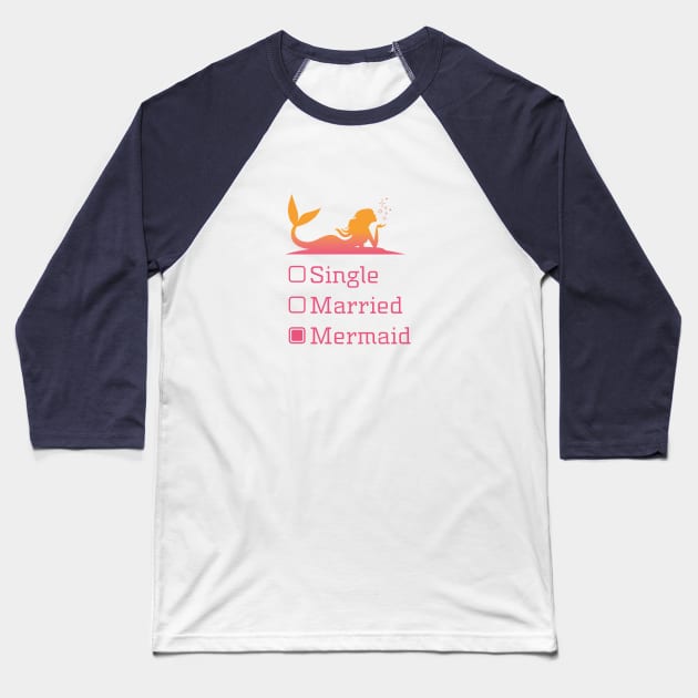 Mremaid T-shirt Baseball T-Shirt by Lishi